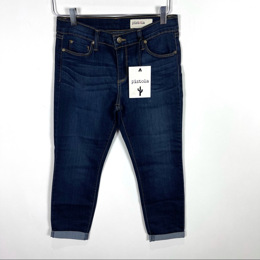 Pistola Cropped straight leg Jeans dark wash 26